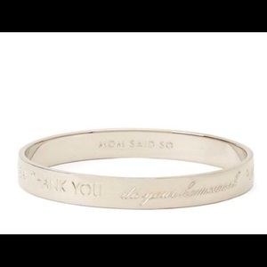 Kate Spade Silver Mom Said So Bangle Bracelet